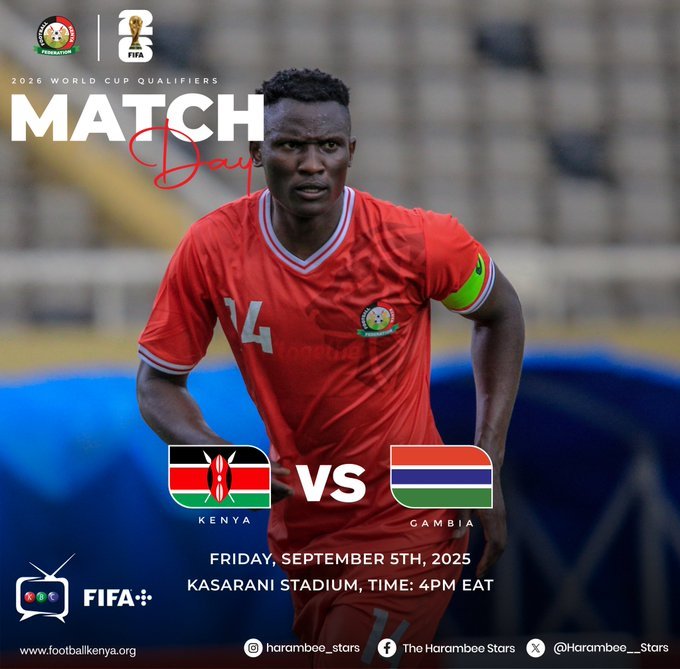 Our national anthem slap very nais wacha tukuje kwa viogosi weuh 😂😂😂😀
A must win match we are happy we have McCarthy
it McCarthy vs McKinsty
Harambe stars forever
#HarambeeStars
#KenyavsGambia