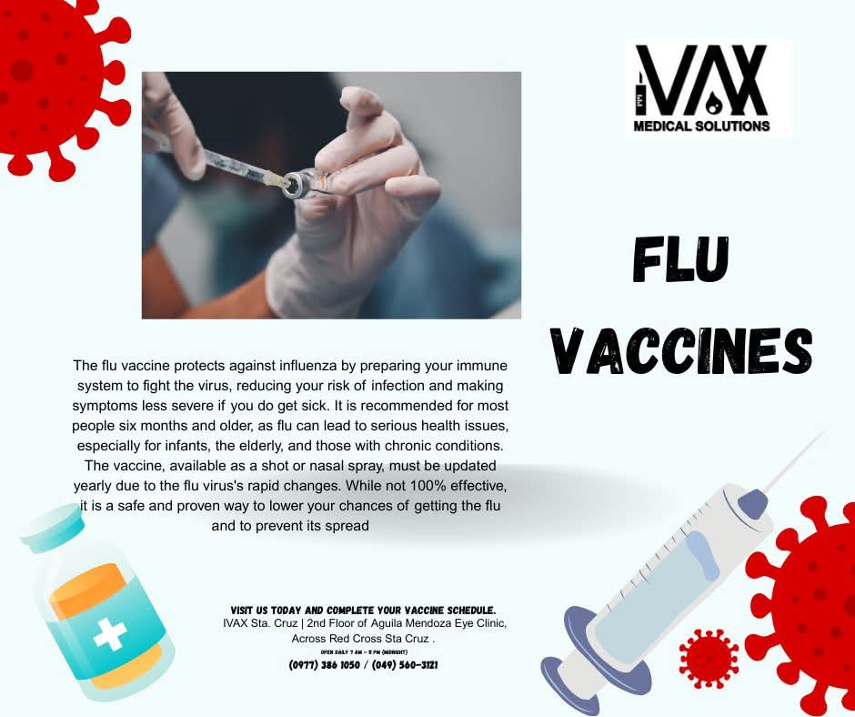 IvaxSCL's tweet photo. 𝗗𝗶𝗱 𝘆𝗼𝘂 𝗸𝗻𝗼𝘄 💡

𝗜𝗻𝗳𝗹𝘂𝗲𝗻𝘇𝗮 𝘃𝗮𝗰𝗰𝗶𝗻𝗲𝘀, colloquially known as flu shots or the flu jab, are vaccines that protect against infection by influenza viruses. New versions of the vaccines are developed twice a year, as the influenza virus rapidly changes https://t.co/jFSb8upLOv