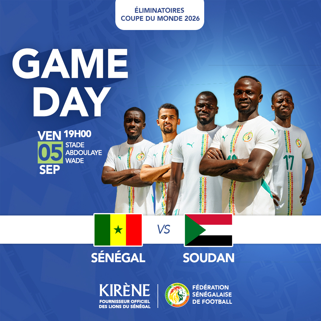 Game day pour le Sénégal : éliminatoires coupe du monde 2026 ⚽
Bonne chance à nos Gaïndés !! 💙
Wa louy pronostic bi ?