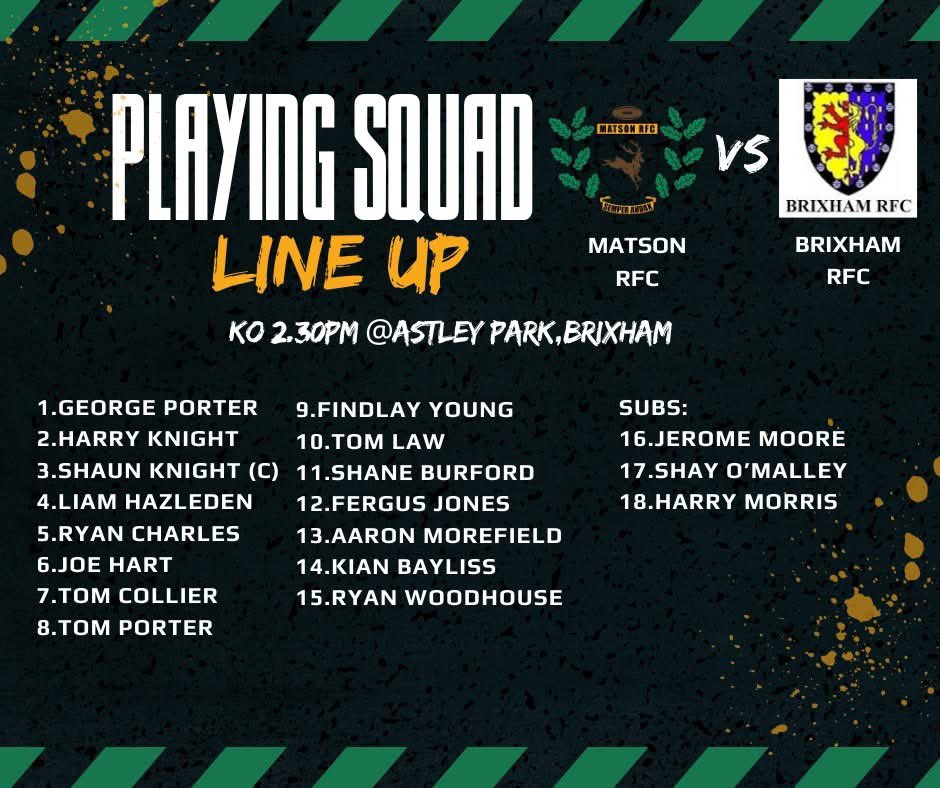 RfcMatson's tweet image. 🏉 Game Squad Announcement – Matson RFC 1st XV 🏉

Our 1st XV kick off the 25/26 season tomorrow away at Brixham RFC!

📅 Saturday 6th September
🕝 Kickoff: 2.30 pm
📍 Away at Brixham RFC

Get behind the boys and let’s start the season strong! ⚫⚪

#MatsonRFC #SemperAudax