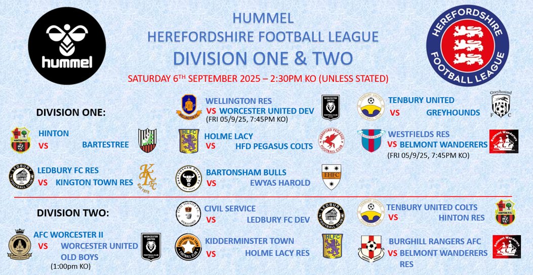 FIXTURES | Round Two of Division 1 &amp; 2 fixtures in the <a href="/hummelUK/">hummel UK & Ireland</a> HFL this weekend 👀👇