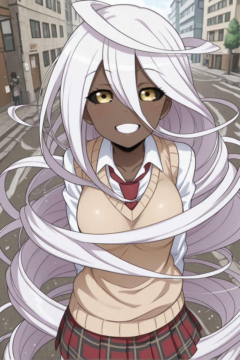 94junyeon's tweet photo. #モンスター娘のいる日常
#モンスター娘
#モン娘
#monstermusumenoirunichijou 
#monstermusume 
#monmusu 
ドッペルちゃん、学校の制服スタイルが似合う。 https://t.co/vBEECp5BBL