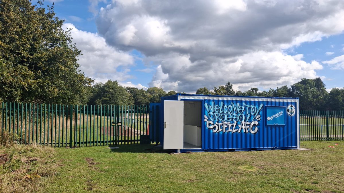 SifilAFC's tweet photo. Another step on our journey of improvements at Sifil AFC...

...introducing our latest acquisition, the "Corner flag" cabin for spectator access &amp; refreshments. 

#SIFILAFC #SifToTheMoon https://t.co/HFL90vsrot