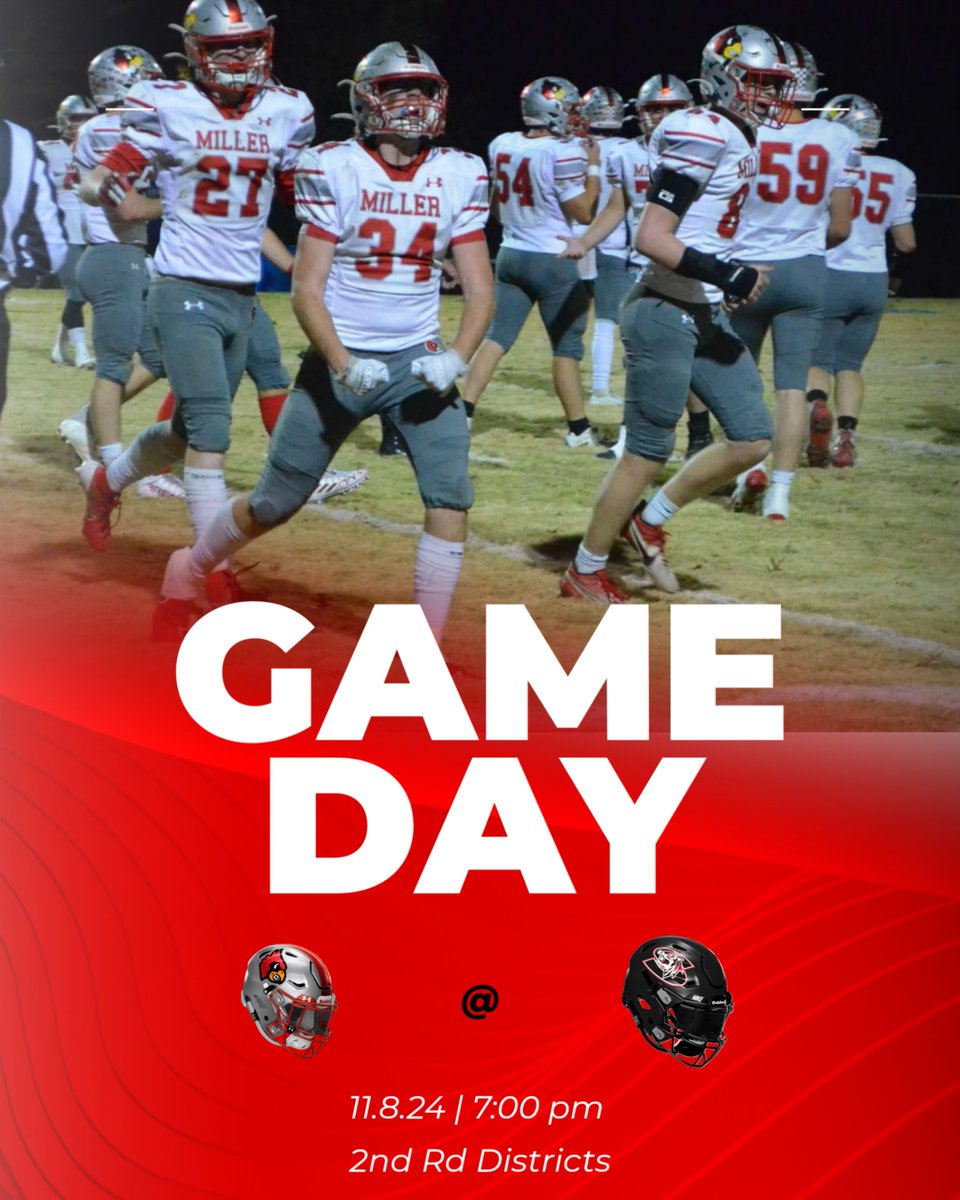 MILLER CARDINALS FOOTBALL GOES ON THE ROAD TO STOCKTON!! BRING ON THE TIGERS!!!

#GBR #ONWARDCARDINALS #FN5GL #SWEEPSTAKES

@tmobile