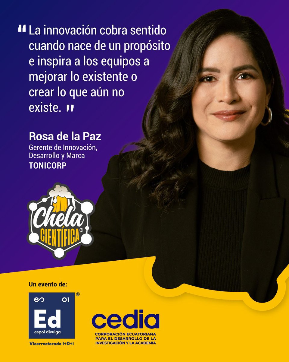 CarlosMonsalveA's tweet image. Como parte de la Ruta de la Innovación, este Sábado 6 de Septiembre tendremos una edición especial de la Chela Científica para hablar sobre Innovación Abierta con el sector empresarial e industrial. Los esperamos en el Campus Peñas de @espol a las 17:30.#ESPOLInnova #ESPOLDivulga