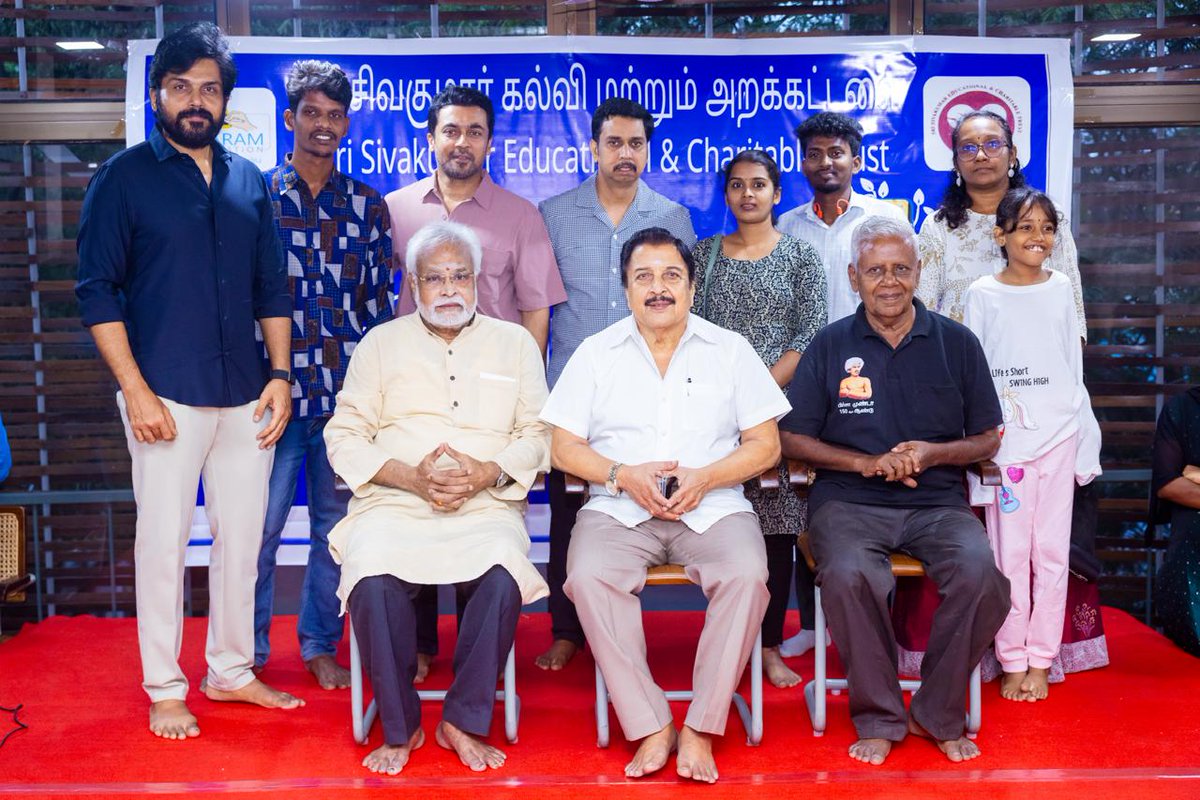 rameshlaus's tweet photo. Glimpses from the 46th Year Award Ceremony of Agaram Foundation &amp; Sri Sivakumar Educational &amp; Charitable Trust, honoring legendary artist Senior Maniam Selvan. 

#SET46thYearAwardCeremony
#Sivakumar @Suriya_offl @Karthi_Offl @agaramvision @prosathish @S2MediaOfficial https://t.co/9N96cLzYpZ