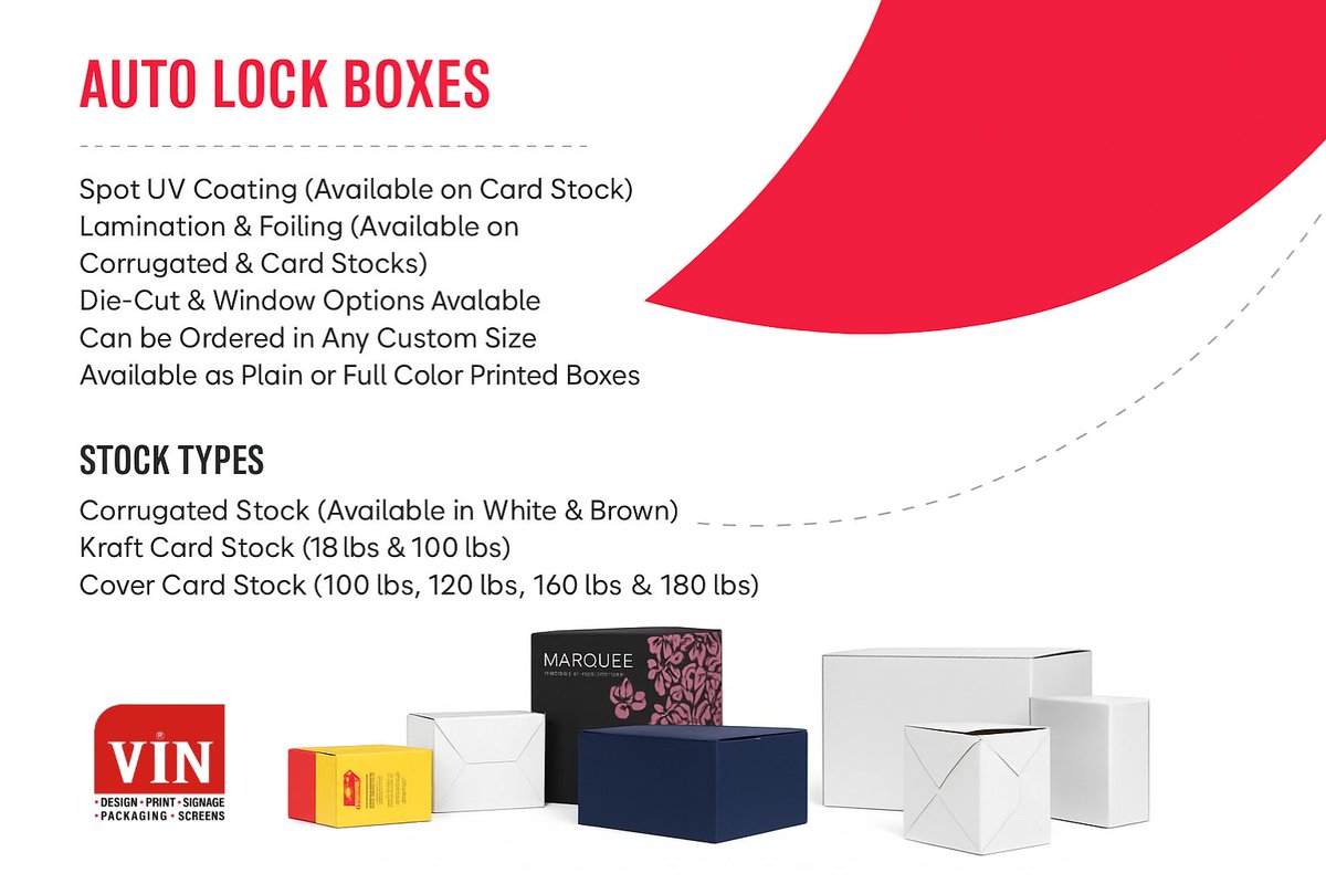 vindesignprint's tweet image. Our Auto Lock Boxes are the perfect blend of durability and design. Built to protect, present, and impress — whether plain or full-color printed, we’ve got you covered.
Visit - vindesign-print.co.uk

#AutoLockBoxes #CustomPackaging #VinDesignAndPrint #CorrugatedBoxes #Kraft