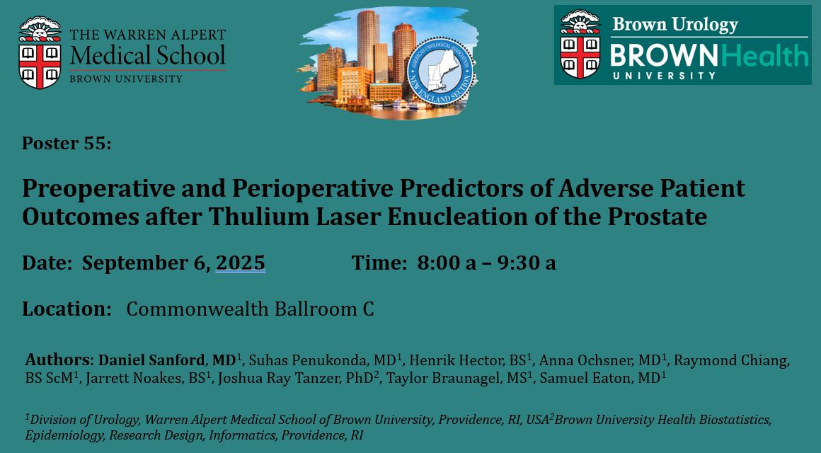 BrownUrology's tweet image. New England Section of AUA
Congratulations to Brown Urology on your abstract poster presentations!  Great job team !
