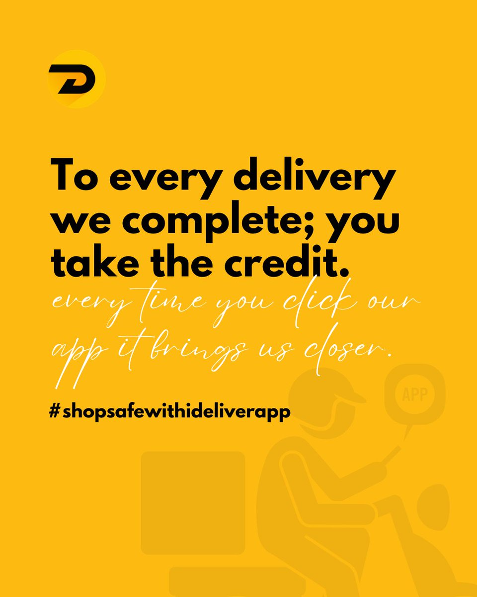 Every order, every ride, every delivery, you make it possible. 💛🚴‍♂️

Thank you for trusting us to bring your meals, groceries, gadgets, and errands right to your doorstep. 🛒📦

Let’s keep moving forward, one click at a time. ✨

#shopsafewithideliverapp #Delta