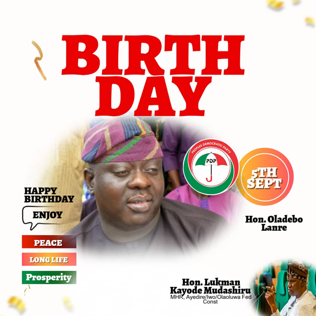 KayodeMudashir's tweet photo. On this joyous occasion, Hon. Lukman Mudashiru Alani (Hon. L&amp;K), Member representing Iwo/Ayedire/Ola-Oluwa Federal Constituency, extends his heartfelt birthday greetings to his dear colleague, Hon. Oladebo Lanre. https://t.co/IQIrTT2m3F