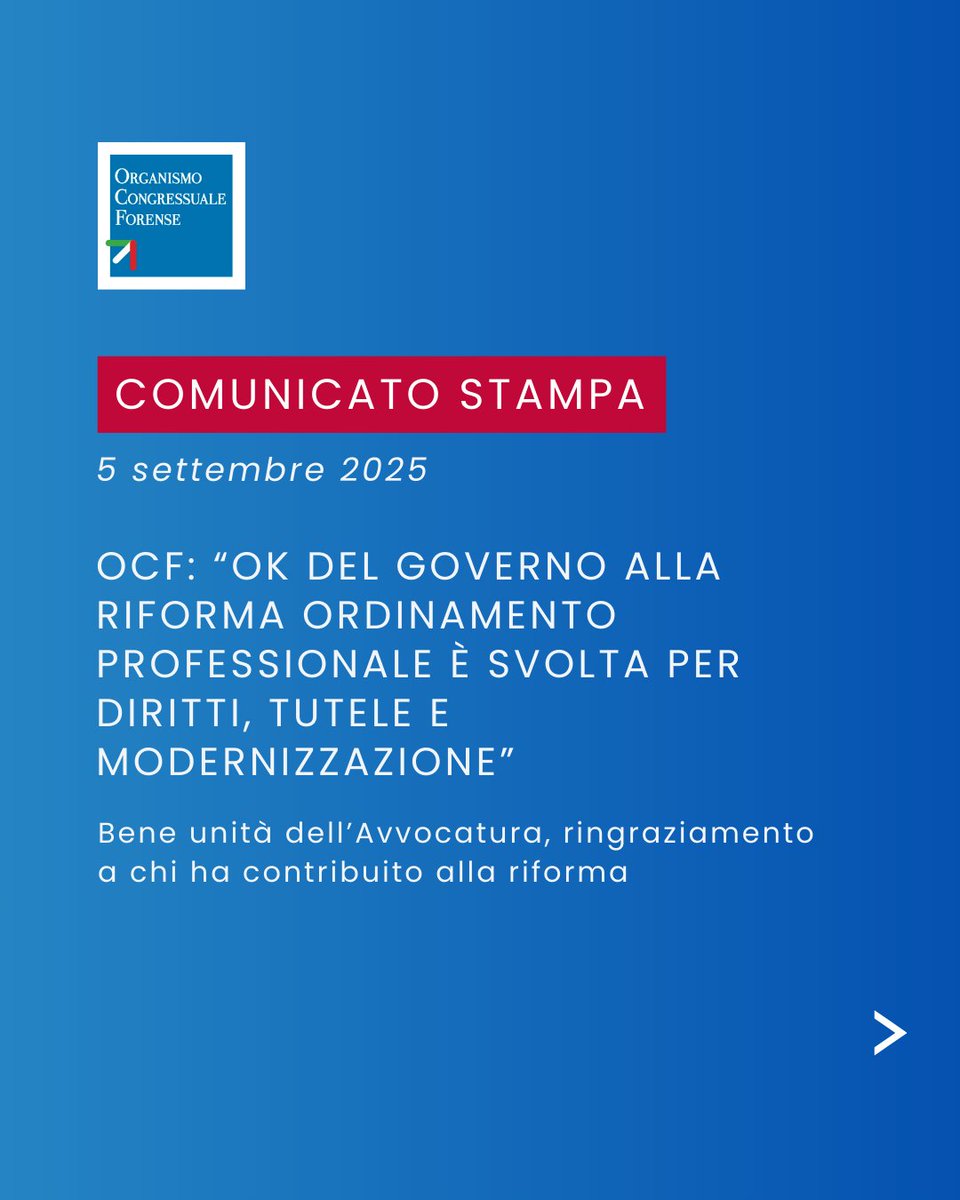 Organismo Congressuale Forense tweet media