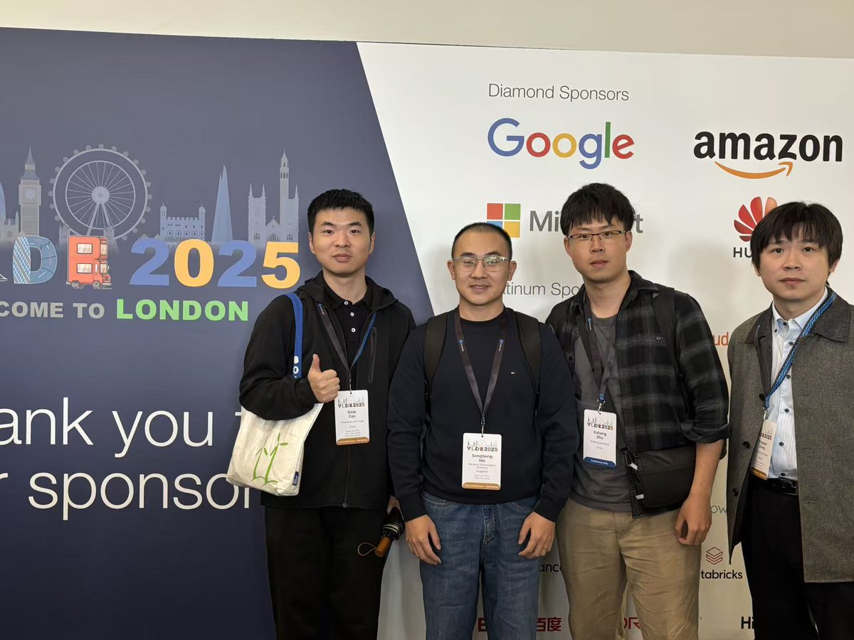 OceanBaseDB's tweet image. 🚀 Excited to see 4 OceanBase papers at VLDB 2025 in London 🎉
🔹 Anomaly detection
🔹 Distributed RDBMS diagnosis
🔹 Query optimization
🔹 Privacy-preserving data structures
Exploring the future of database systems: more intelligent, resilient & secure.
#OceanBase #VLDB2025