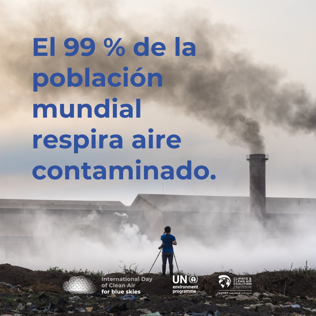 Respirar no debería ser peligroso.

Pero el 99% de la población mundial respira aire contaminado, con consecuencias graves para la salud, el clima y la economía.

Este #DíaDelAireLimpio, hagamos un llamado a la acción:
🔁 Exijamos soluciones.
🌎 El aire limpio es un derecho, no