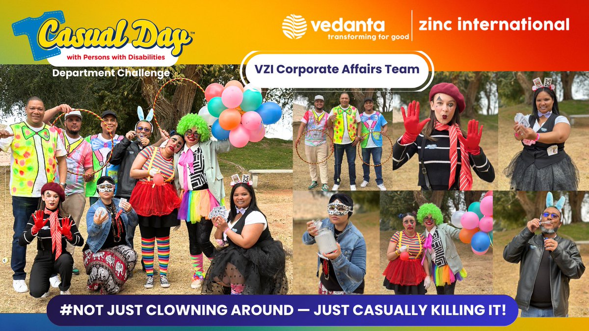 ZincVedanta's tweet photo. VZI proudly partnered with the NCPD and Radio NFM to support Casual Day 2025 - promoting inclusion, awareness, and community impact. Our teams raised a remarkable R12,000 in total! 

A huge THANK YOU to all departments and individuals for your contribution!
#VZICasualDay #NCPD https://t.co/WGzVvXQQwz