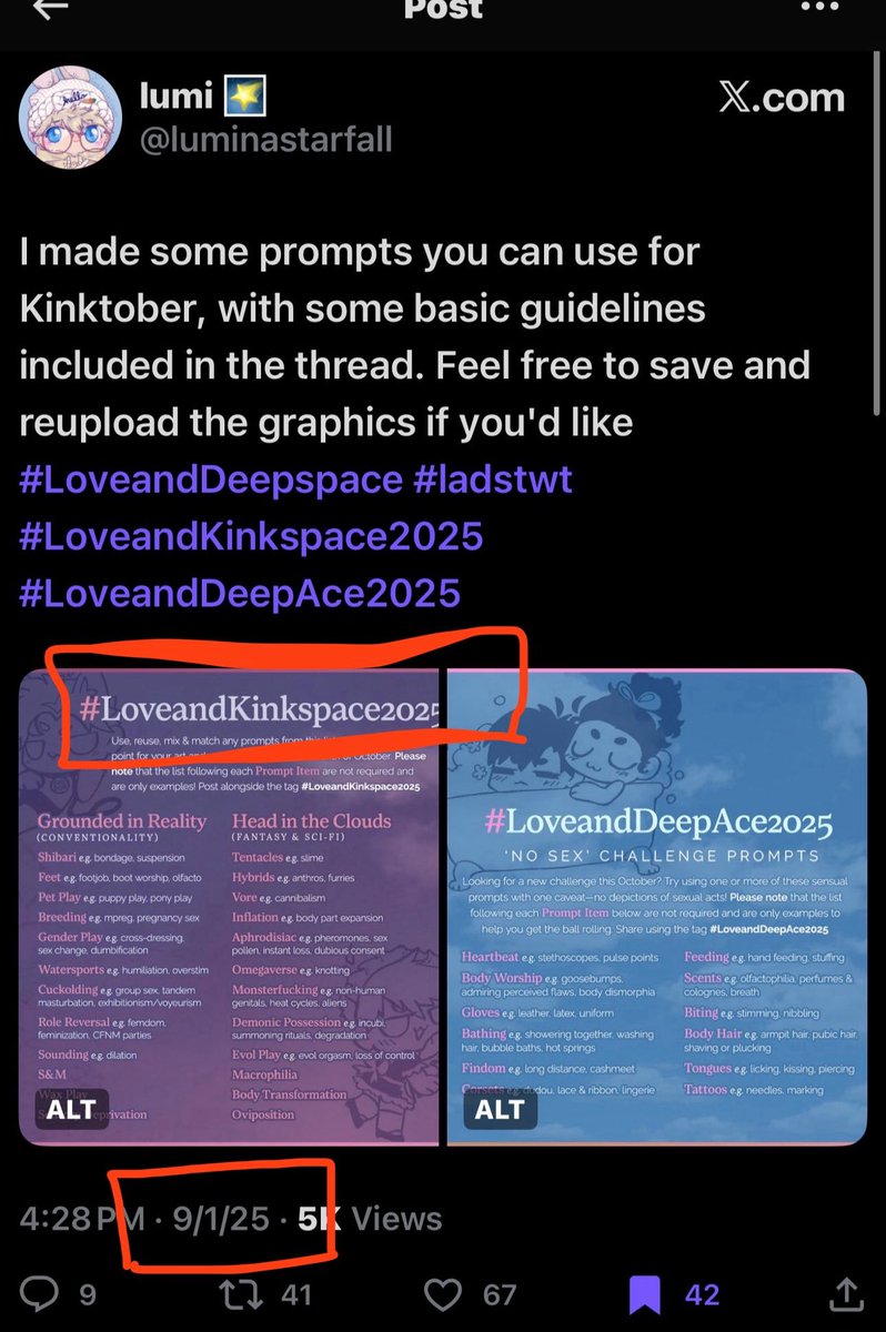 raelynnshouse's tweet photo. @gegoglazer @Mephistosfriend No, kinktober is not a new thing but yall don’t think this isn’t strange? After Koi posted their event and got harass by Lumi, Astrid and their other friends….Lumi then posts an event with the same name after saying she was gonna make her own https://t.co/TjJ6LE3R1w
