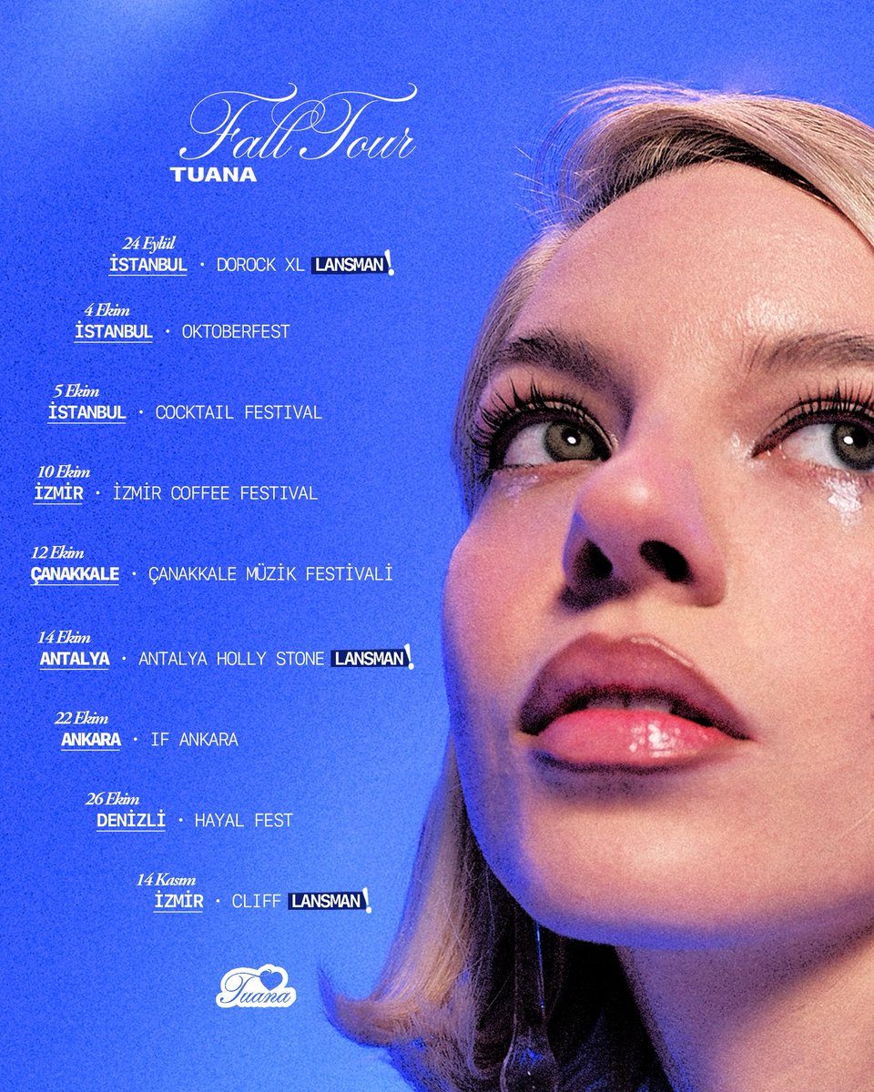 Sonbaharı birlikte getirelim dedik 💙 Biletler için: linktr.ee/TUANATour