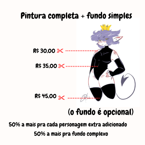 Pockkyq's tweet photo. Comissão oficial! 

acabei gostando muito da idéia de abrir oficialmente as comissions, e não só como algo emergencial, então dei uma atualizada nas tabelas seguindo recomendações de amigos! não tenho prazo pra fechar por enquanto, então sintam-se a vontade pra me chamar ;) https://t.co/wPrgP1cGJI
