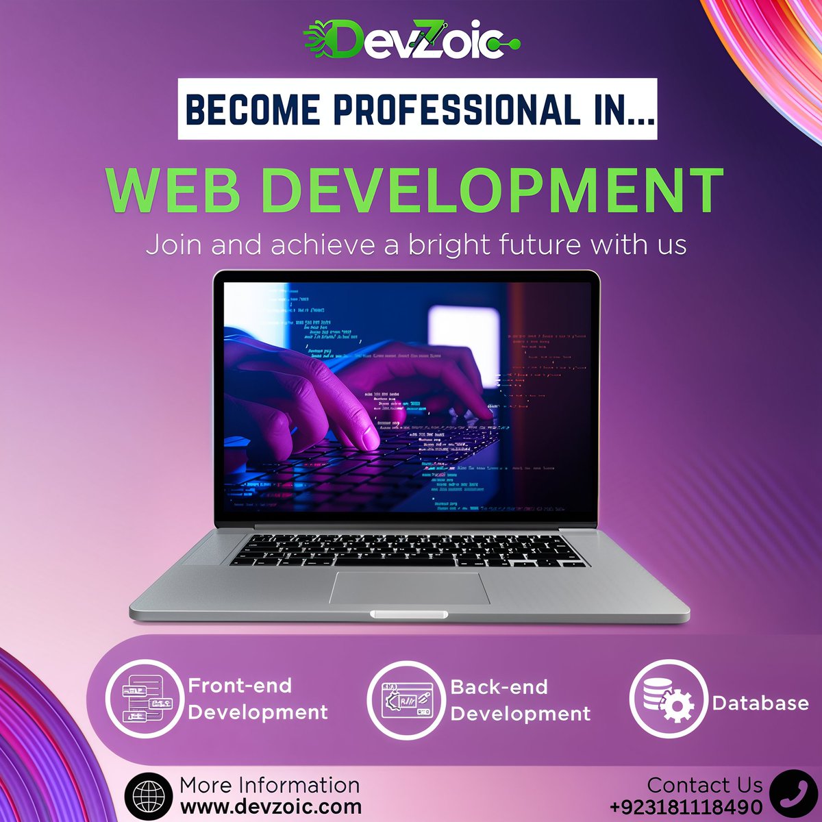 AsifNex's tweet photo. 🚀 Become Professional in Web Development!
Learn Front-End | Back-End | Database with DevZoic
📲 +92-321-81118490 | 🌍 https://t.co/Y25Bn6rrrV
#WebDevelopment #Coding #Frontend #Backend #DevZoic https://t.co/sC11rQURyA