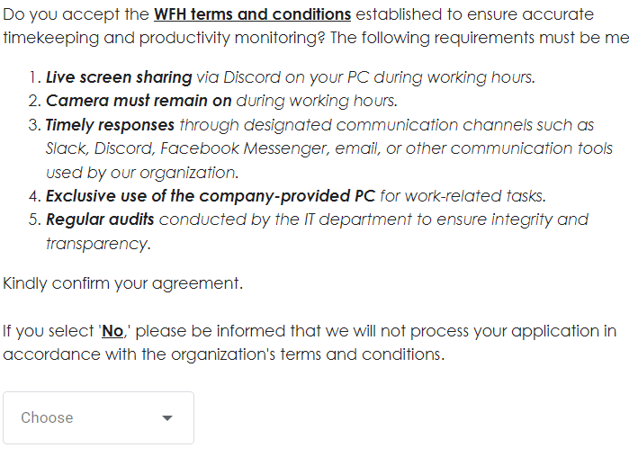 Some jobs application are just....