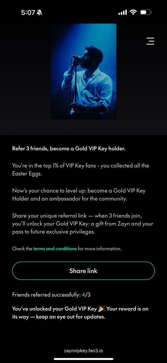 midnxghtszayn's tweet image. Thank you @inZAYN and @zaynmalik , so grateful to be a part of this and looking forward to what’s next!!  #vipkey #zayngoldvipkey