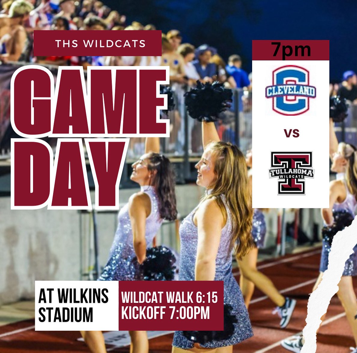 Back at Wilkins!!! Let’s go, Wildcats!!!🐾🏈🏴‍☠️

#tullahomafootball #ttown #glittercats #fnl