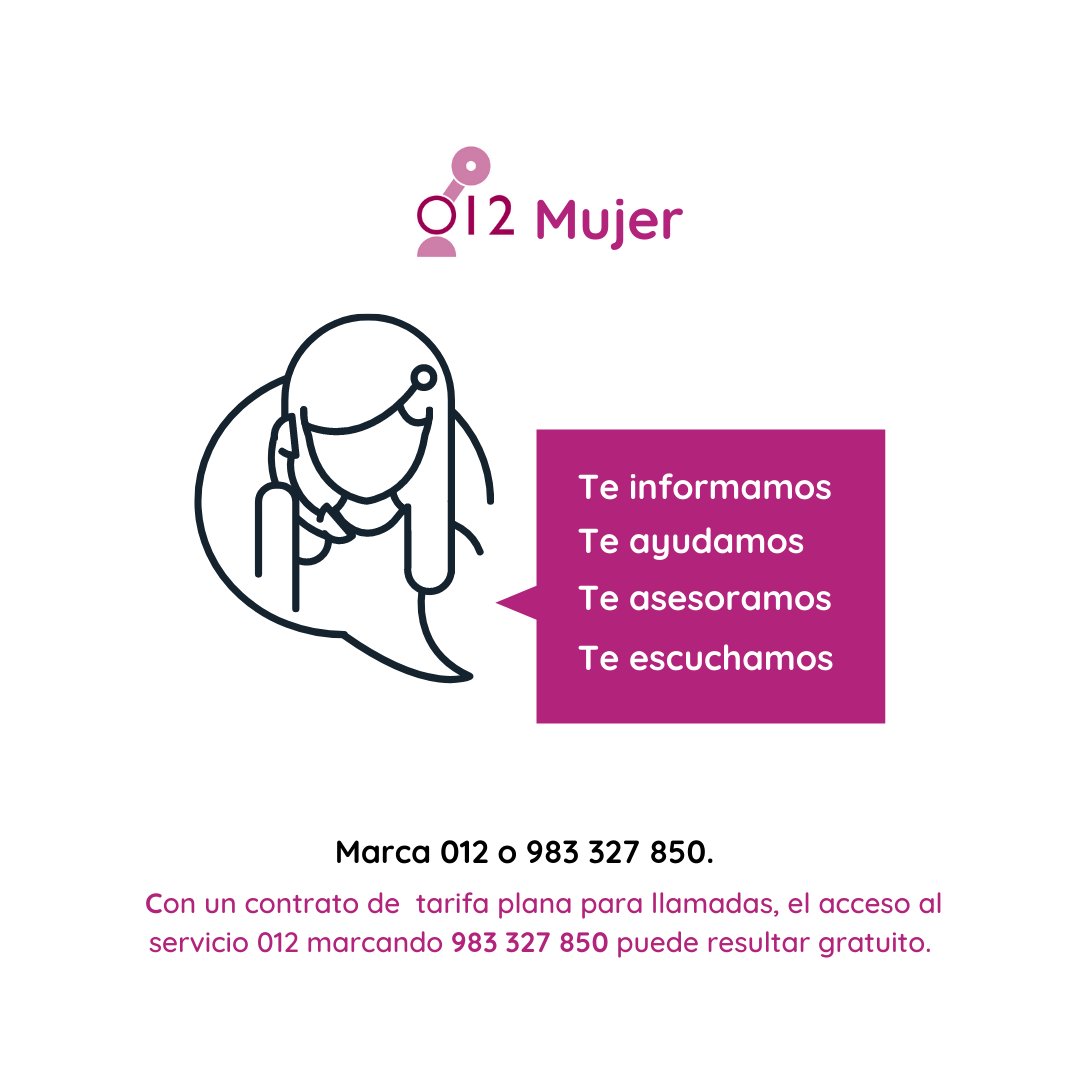 En el 📞 #012Mujer encontrarás:
▶️Información general de interés para la mujer
▶️Asesoramiento jurídico y atención psicológica
▶️Atención a mujeres víctimas de violencia de género
<a href="/familiajcyl/">Familia Castilla y León</a>