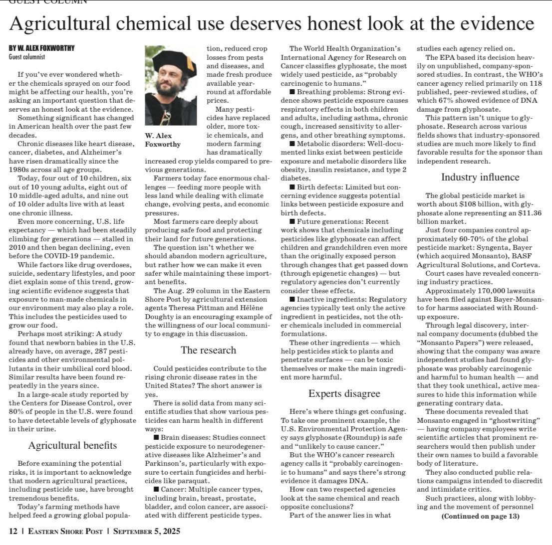 Congratulations to ESCC’s Dr. Alex Foxworthy on his outstanding article in today’s Eastern Shore Post!  We encourage you to read this thought-provoking and extremely balanced overview of this important topic. Page 12.

easternshorepost.com/wp-content/upl…