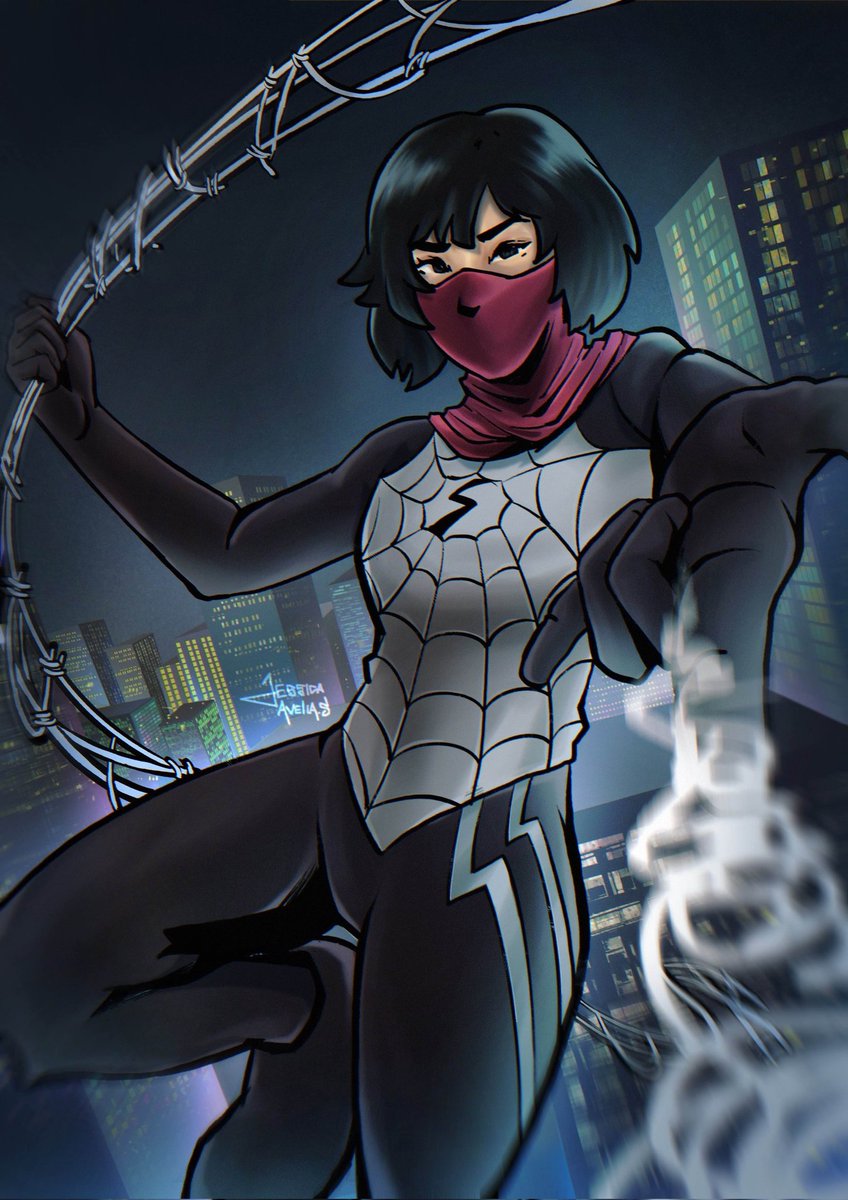Jessivelia's tweet image. Silk spider  my favorite spidey🌙 #silkspider #cindymoon #spidersilk #marvelfanart #marvelcomic