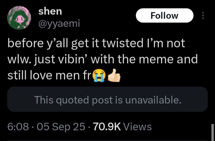 Ya karena queer yg asli takut go public akibat potensi persekusi masyarakat dan dipaksa conversion therapy (rape).

Sedangkan, lu entengnya queer baiting, seolah orang lesbi demen sama muka lu. Kalo homophobic, gausah ikutan hal2 berbau queer sama sekali dari awal.