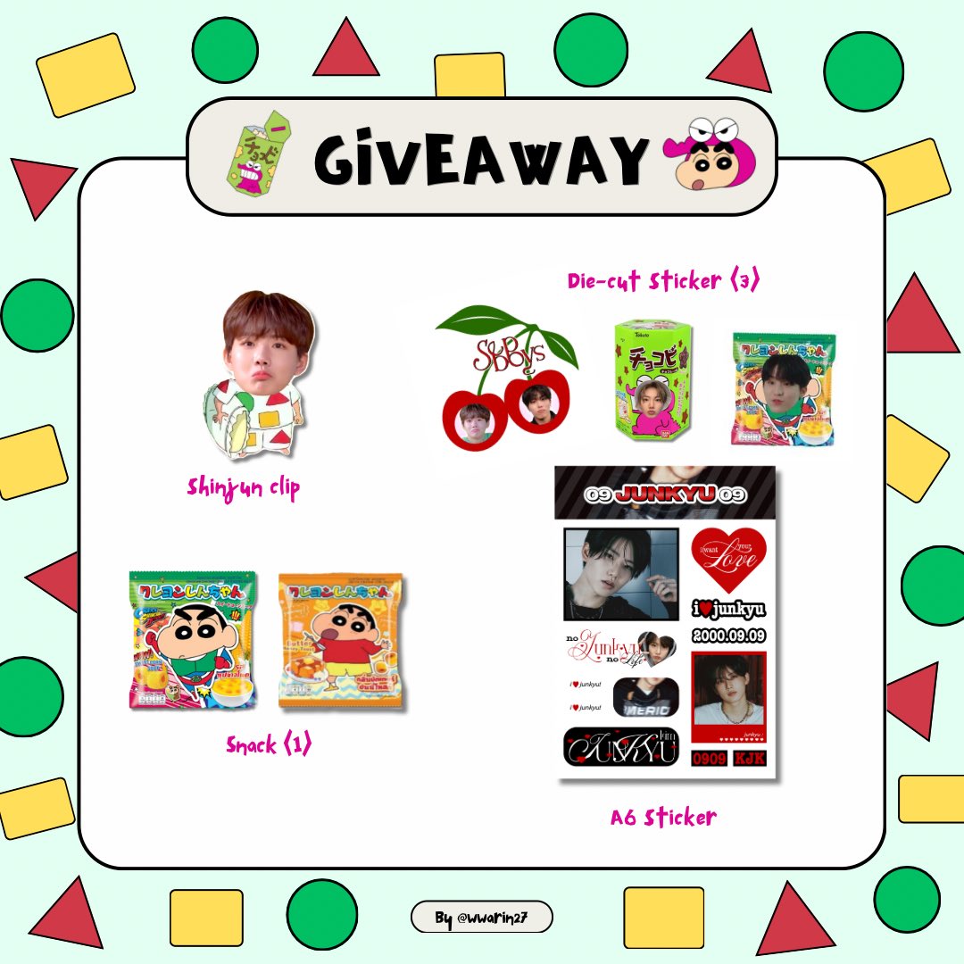 wwarin27's tweet photo. ✨Giveaway for JUNKYU &amp; JEONGWOO DAY 🎂

📍behind42 cafe Chiangmai (ตรงข้ามประตูวิศวะ มช)
🗓️ 19 - 21 sep 2025

#JUNKYU #준규 #PARKJEONGWOO #정우 https://t.co/HYYreiohyn