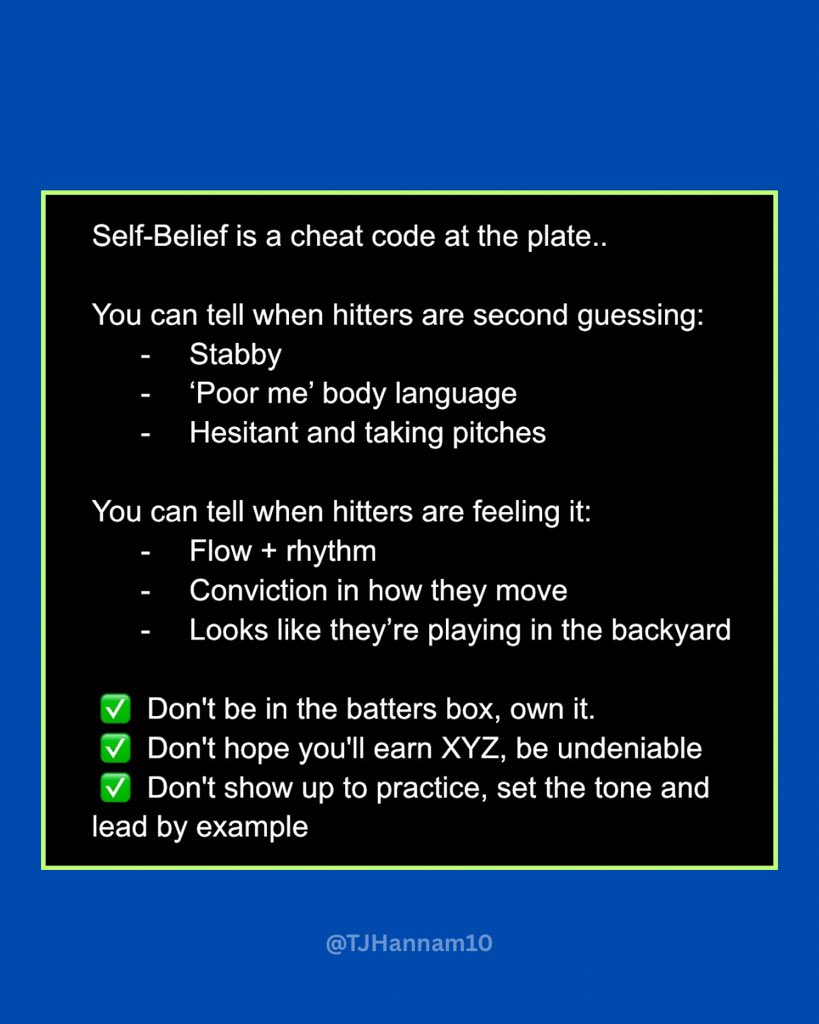 Are you wasting your work? 

Some players train NONSTOP but never believe in themselves so the work never shows up in games 👎🏼

Others don’t train half as much, but their belief carries them past the workers. 

If you don’t step on the field confident, all that training is wasted