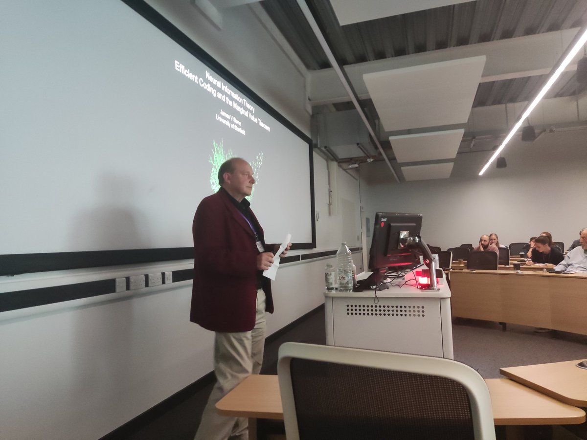 devjoniscience's tweet image. Prof. James V. Stone: Efficient coding meets the marginal value theorem: Neurons maximise bits/joule not bits/second

#informationtheory

#nibai2025 #tuos