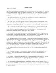 El 5 de septiembre de 1956: Ratifica la Federación Estudiantil Universitaria la Carta de México.