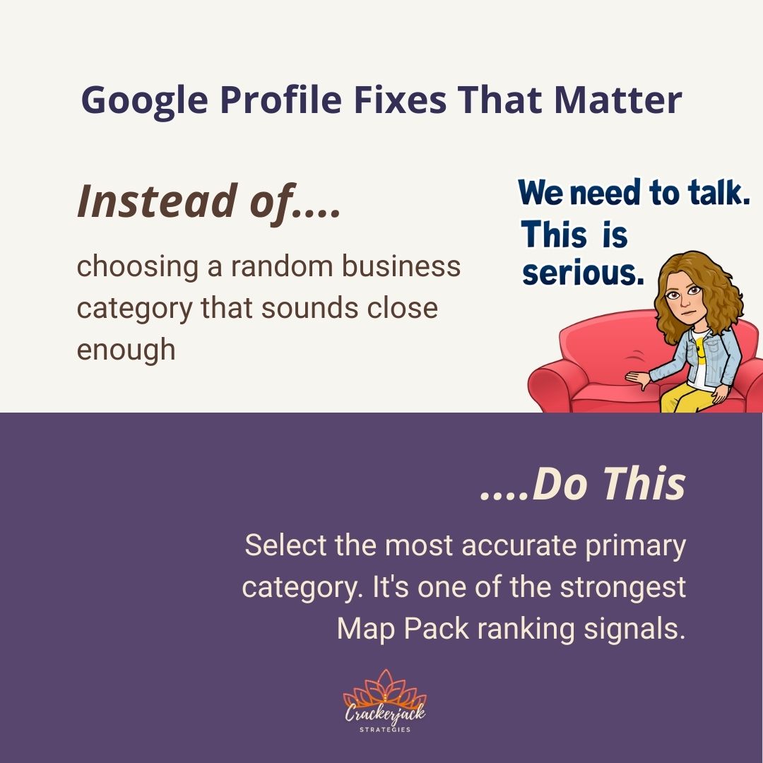 CrackerjackStr's tweet image. Why? 👉 Your primary category is one of the strongest Map Pack ranking signals. Get it wrong, and you could be invisible when customers are searching. Get it right, and you’re front and center.

#MapPackMatters #LocalSEO #GoogleBusinessProfile #CrackerjackStrategies