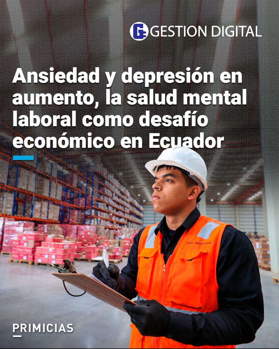 #GestiónDigital | Los trastornos de salud mental afectan cada vez más la productividad laboral en Ecuador, con una tasa de ansiedad del 7,3%. Sin embargo, la inversión en salud mental no supera el 3% del presupuesto sanitario, lo que provoca altos costos sociales y económicos.