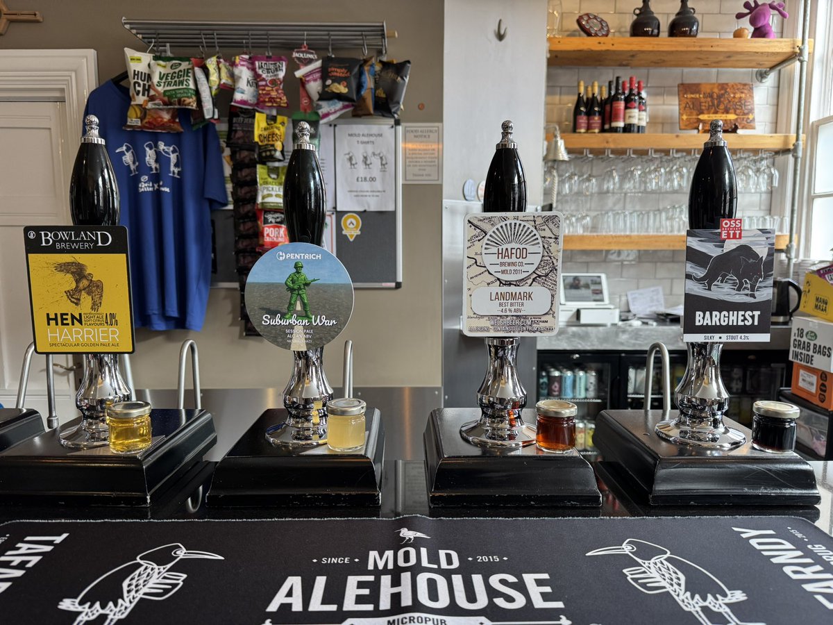 Mold Alehouse (@moldalehouse) on Twitter photo Friday’s cask ale from 3pm - 10pm
Hen Harrier - <a href="/BowlandBrewery/">Bowland Brewery</a>
Suburban War - <a href="/PentrichBrewing/">Pentrich Brewing Co</a>
Landmark - <a href="/hafodbrewery/">Hafod Brewing Co Ltd</a>
Barghest Stout - <a href="/ossettbrewery/">Ossett Brewery</a> Friday’s cask ale from 3pm - 10pm
Hen Harrier - <a href="/BowlandBrewery/">Bowland Brewery</a>
Suburban War - <a href="/PentrichBrewing/">Pentrich Brewing Co</a>
Landmark - <a href="/hafodbrewery/">Hafod Brewing Co Ltd</a>
Barghest Stout - <a href="/ossettbrewery/">Ossett Brewery</a>