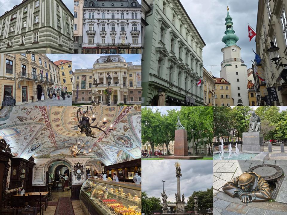 De Bratislava, capital de Eslovaquia, cabe destacar, ante todo, su casco antiguo y su arquitectura diversa, combinando elementos medievales y modernos. Esta ciudad fue, desde 1536 hasta 1783, la capital de Hungría y en ella se coronaban los reyes del Imperio austro-húngaro.
