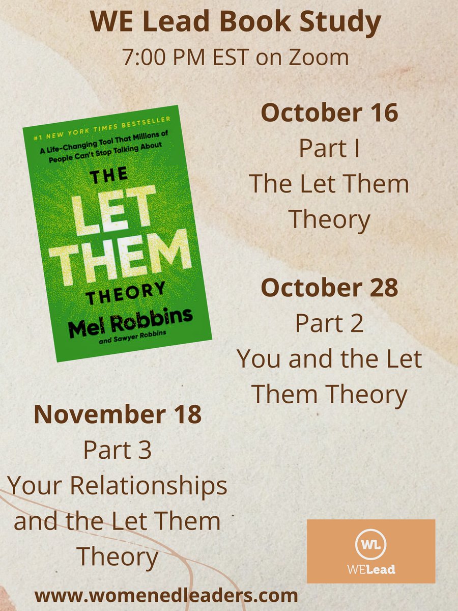 Attention to all women interested in expanding their knowledge and connecting with like-minded individuals! Our upcoming book study is open to all. Secure your copy and delve into the enriching content. Zoom registration links available here:us02web.zoom.us/meeting/regist… #welead #women