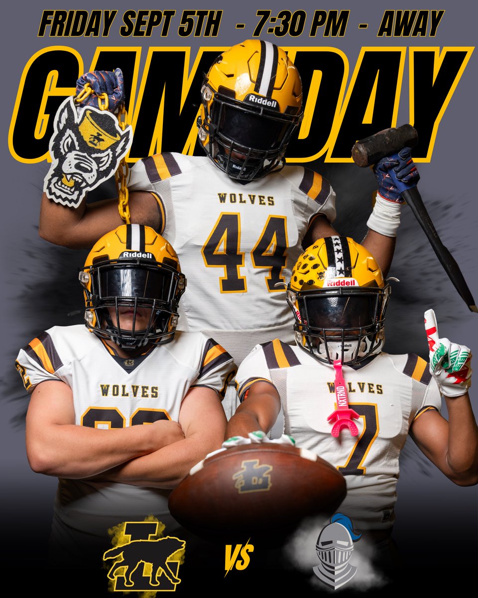 GAMEDAY‼️ Come support the Wolves for our First game in the Southern Piedmont Conference🐺

🆚Cherryville
🗓️Friday Sept 5th
⏰7:30PM
📍Cherryville High School
👕Gold Out

#WolfWay🐺

<a href="/TMobile/">T-Mobile</a> <a href="/LincolntonFB/">Lincolnton Wolves Football</a> #FN5GL #Sweepstakes
