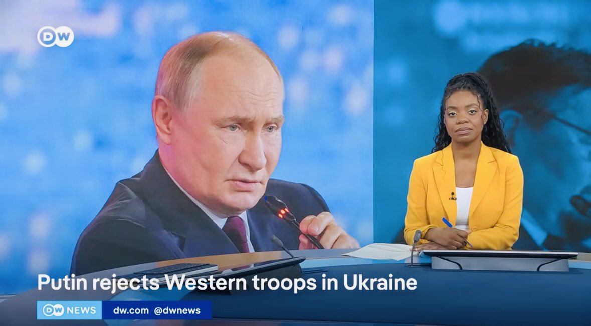 Russian President Vladimir Putin says any foreign troops deployed to Ukraine would be 'legitimate' targets for Moscow to attack. Full segment here:  🔗youtu.be/IrEoJ6h98gE?si…