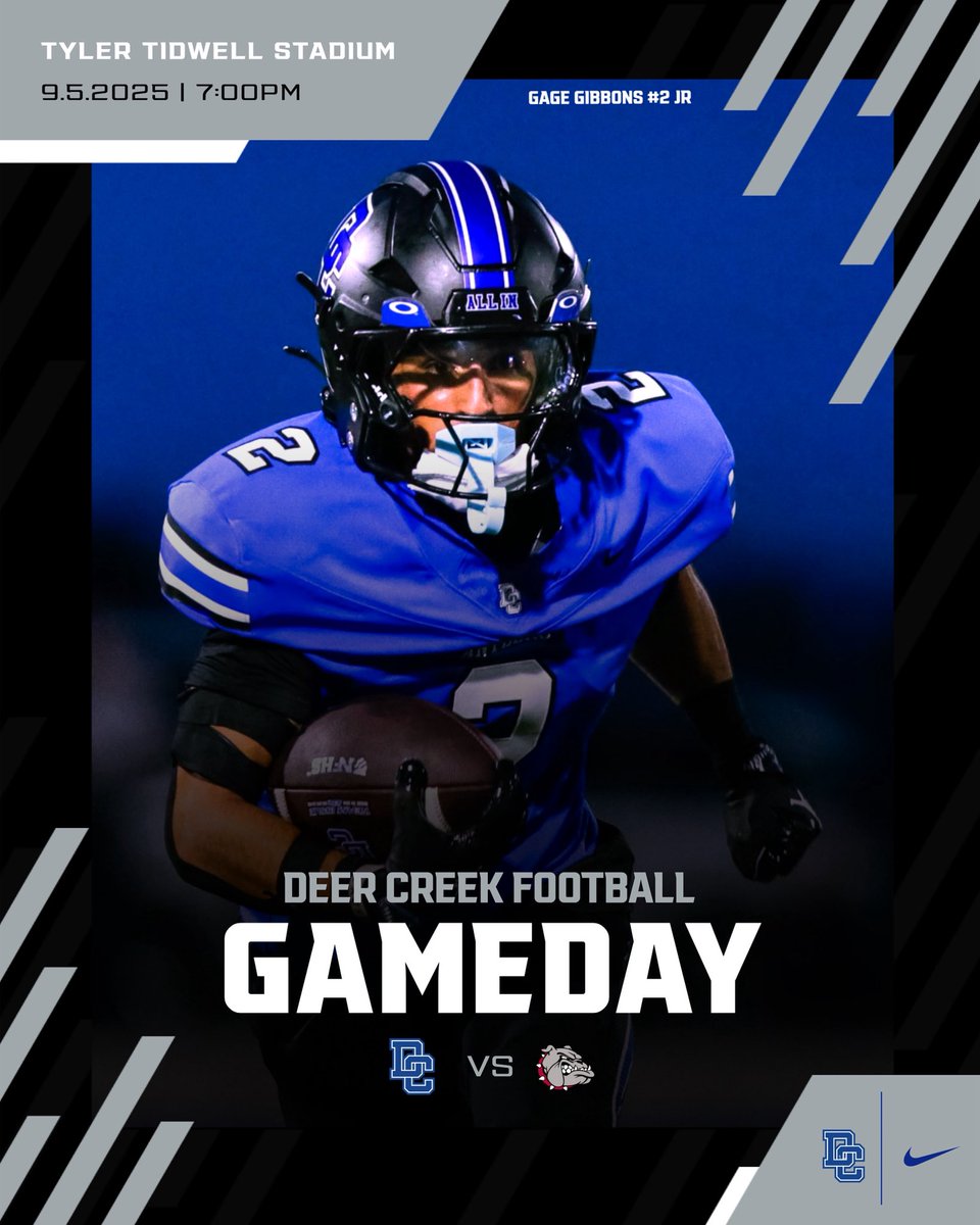It’s GameDay at the Creek! Blackout Tidwell!  #GoCreek  #DeerCreekFB