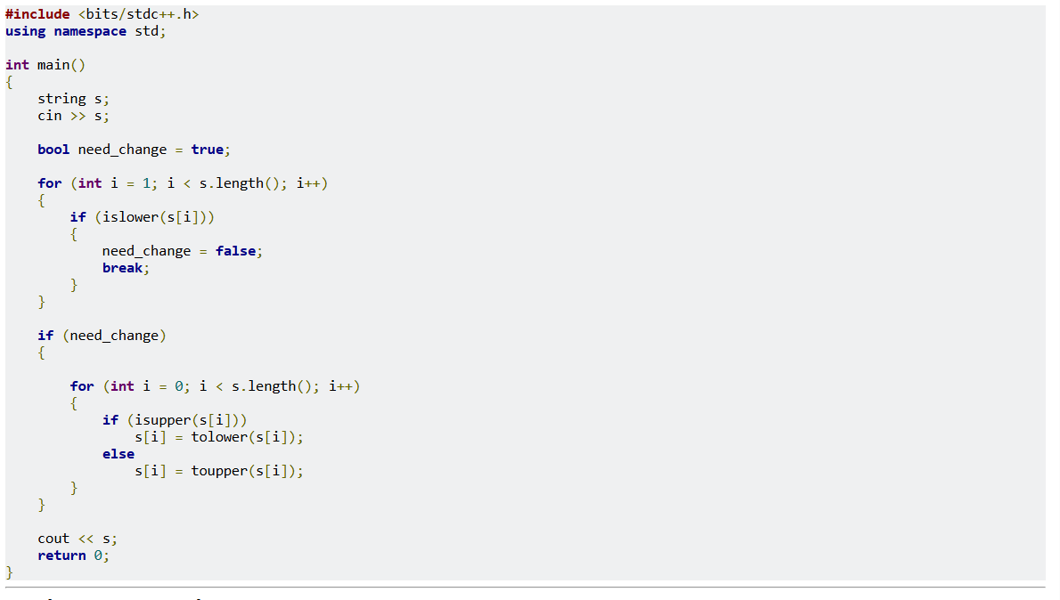 YashTripat11497's tweet photo. ✅ Day 43-Complete!
Solved CodeForces #131A– for #TeachersDayChallenge.
And with this i have finished my challenge of 43 days consistently solving problems
#Day43 #CodingChallenge #43DaysOfCode #LeetCode https://t.co/QWm3o72bfK