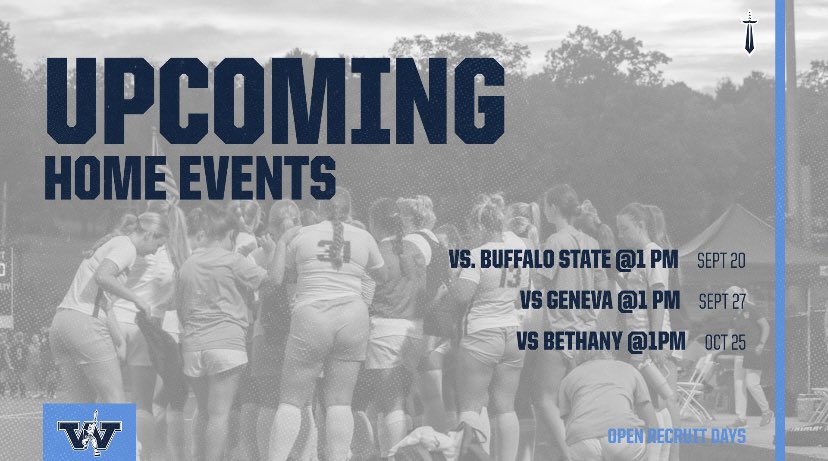 WC Women's Soccer (@wc_titans_ws) on Twitter photo We would like to invite ALL recruits to our upcoming home matches
September 20th is our fall open house!
For more information please contact:
267-245-5733
hendrice@westminster.edu We would like to invite ALL recruits to our upcoming home matches
September 20th is our fall open house!
For more information please contact:
267-245-5733
hendrice@westminster.edu