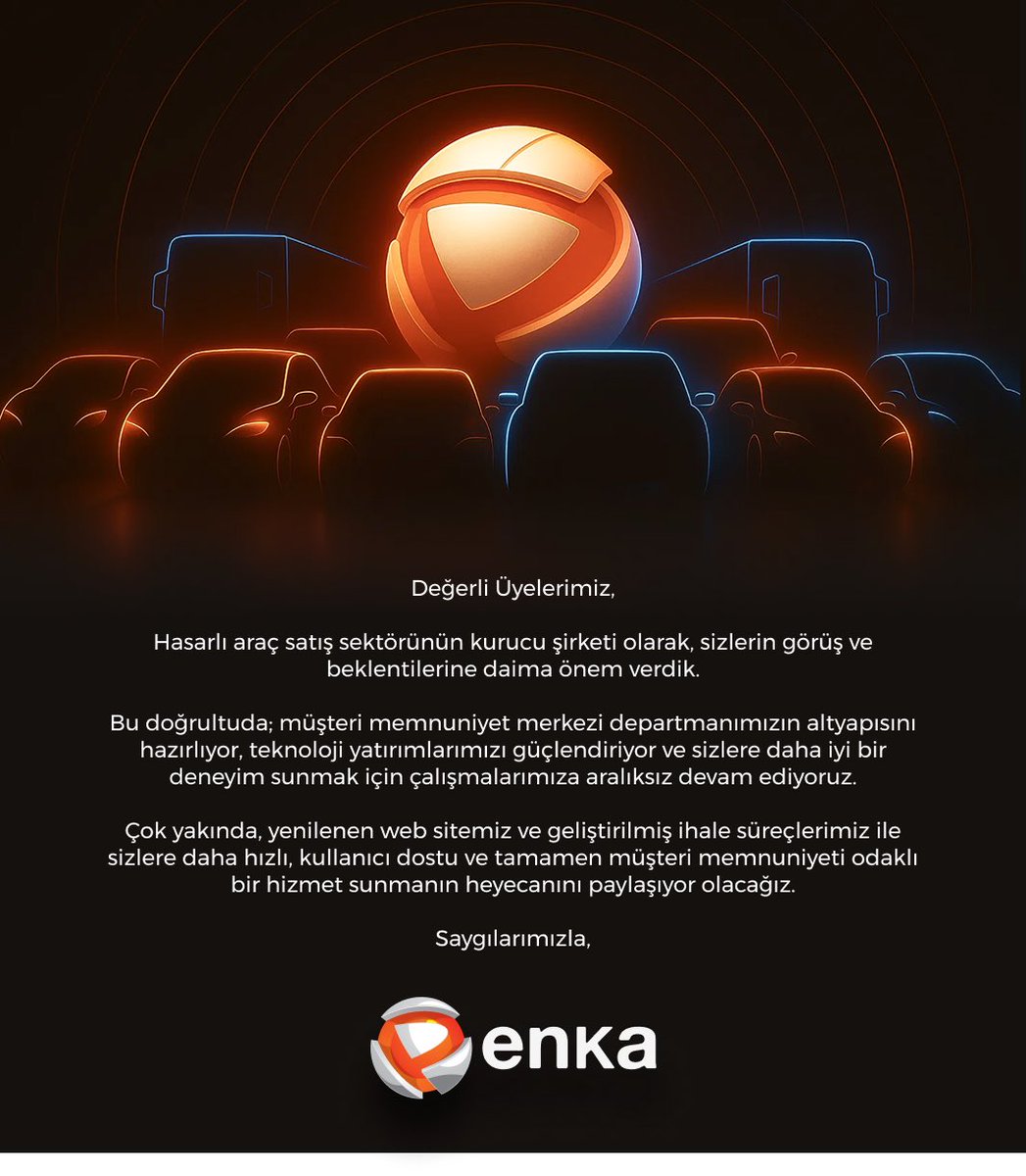 Değerli üyelerimizin dikkatine; sizlere daha iyi bir deneyim sunmak için yenilediğimiz web sitemiz ve geliştirilmiş ihale süreçlerimizle çok yakında hizmetinizdeyiz...