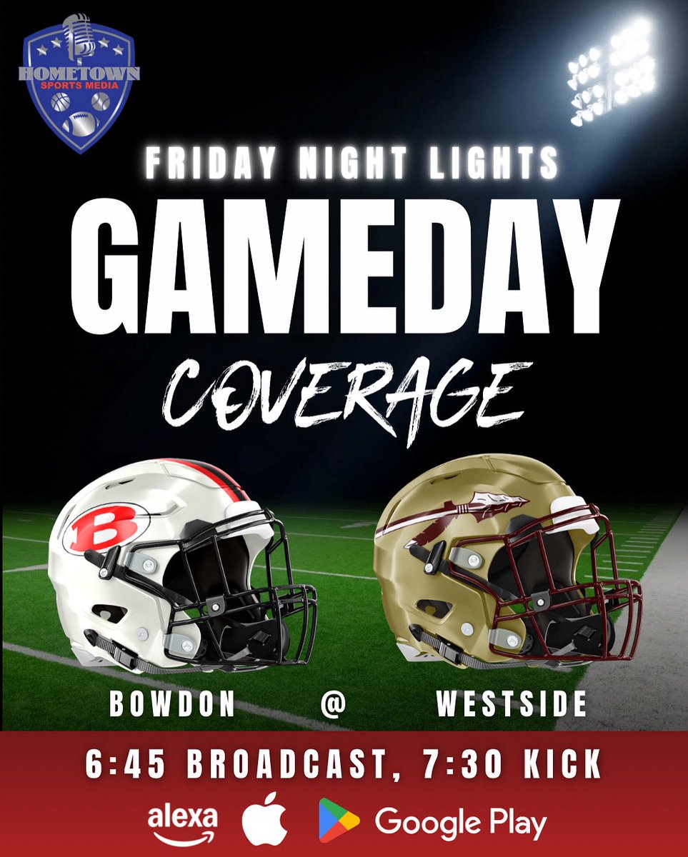 Join Patrick Eidson, Mareese Nunn, and Clay Harden on the call tonight as the #RoadWarrior Bowdon Red Devils clash with Westside Macon. Broadcast starts 6:45, with kickoff at 7:30 on the Red Devils Hometown Sports Media network! 🔥