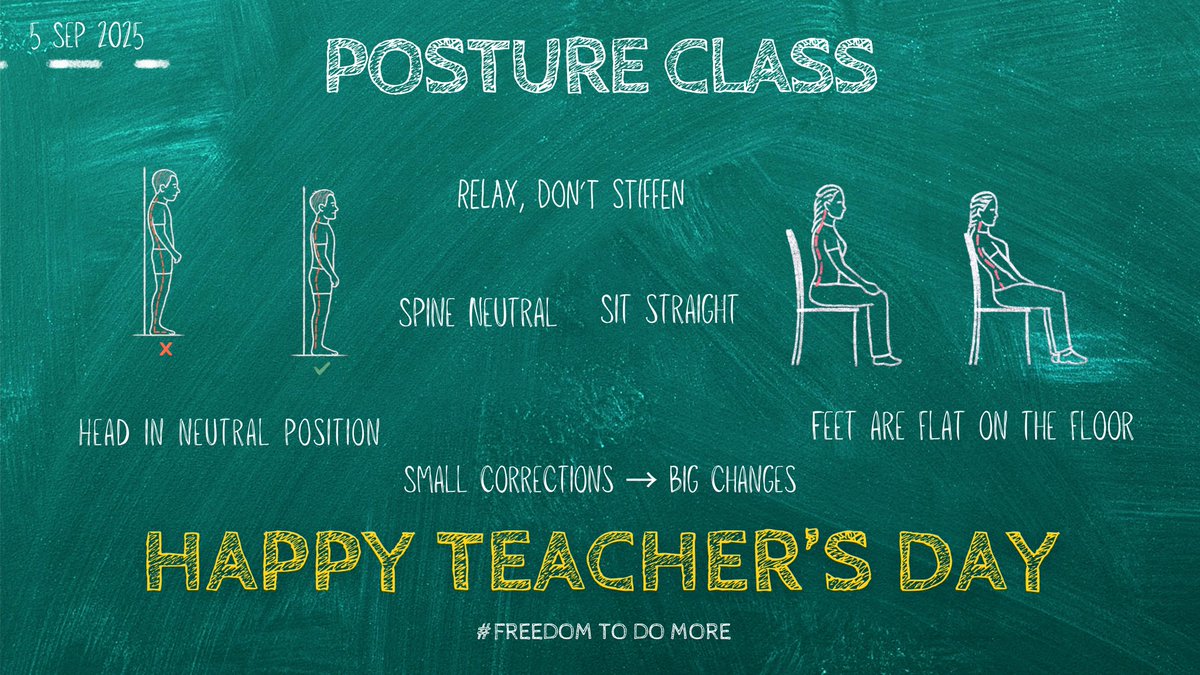 Happy Teacher’s Day! 💛

Great teachers and good posture - both shape lives for the better.