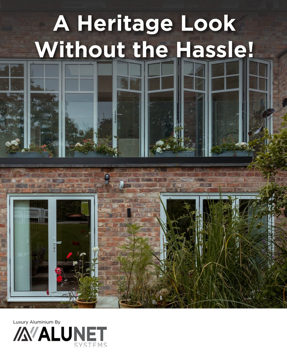 Why installers choose Aluna Heritage:
✅ Fixed Transom – permanent mullion for a fully authentic multi pane aesthetic, available in stock colours or any RAL powder coat finish
✅ Astragal Bars – spring clip and aluminium backing plate for secure fit, quicker adjustments.

#Aluna