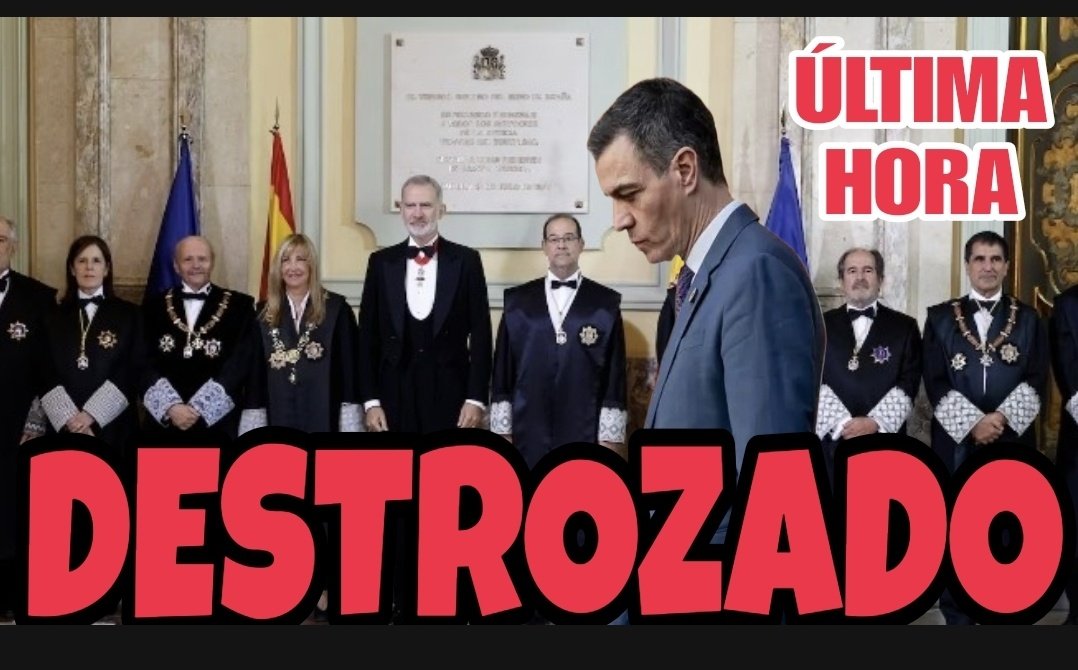 UACD_Youtube's tweet image. ⚠️ÚLTIMA HORA⚠️
LA PRESIDENTE DEL TRIBUNAL SUPREMO Y DEL CGPJ ACABA DE DESTROZAR A PEDRO SÁNCHEZ DELANTE DEL REY FELIPE Y EL FISCALÍA GENERAL DEL ESTADO.

TEXTUALMENTE LE HA ACUSADO DE HACER "inoportunas y rechazables insistentes descalificaciones a la Justicia...impropias de un…