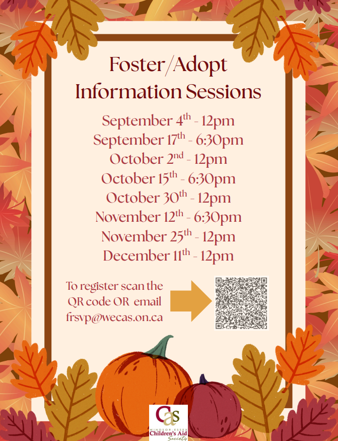 If you've ever considered adopting a child or becoming a foster parent, you may want to attend one of these information sessions.