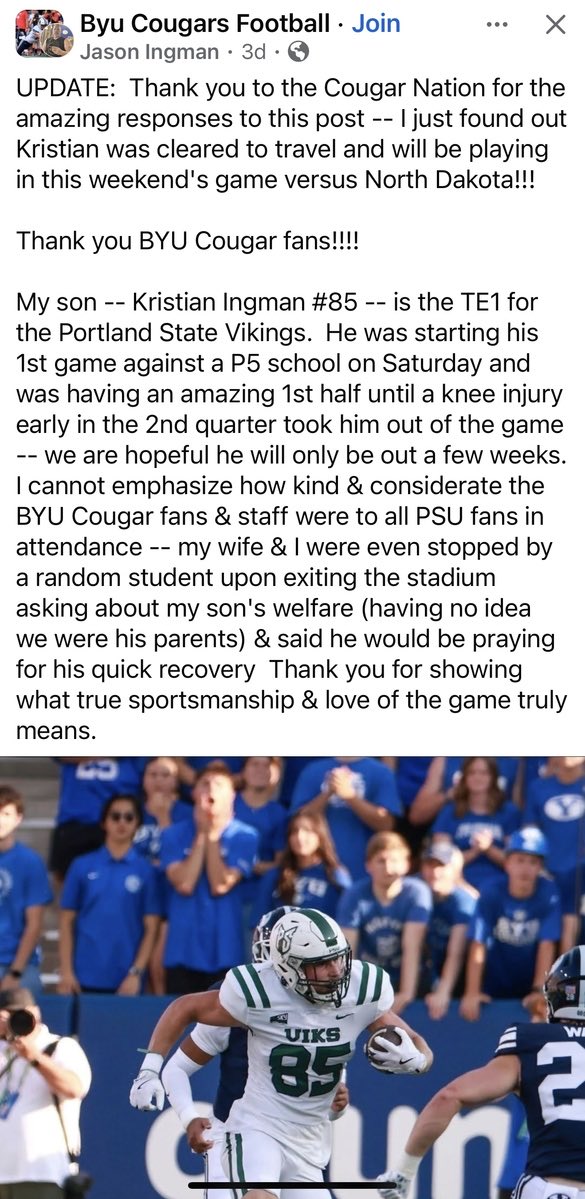 CougarBoard's tweet image. Well done, Cougar Nation. This must always be our brand. 

cougarboard.com/board/message.…

h/t GangstaLean